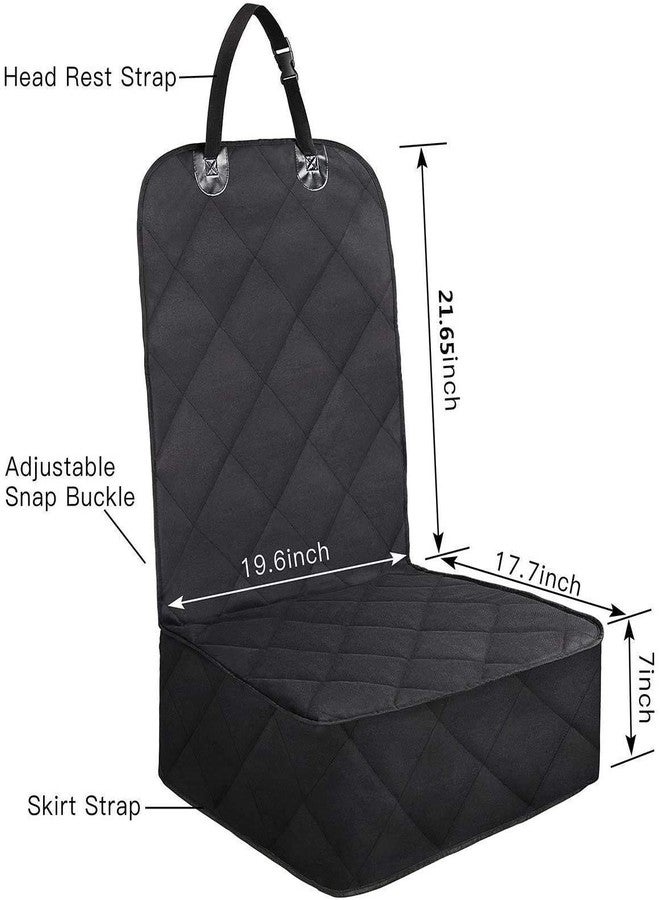 KOZI PET pedy Pet Front Seat Cover for Cars, Dog Car Seat Cover, Nonslip Rubber Backing with Anchors (Black, Combo 1) - Image 4